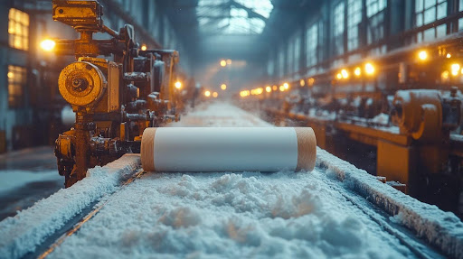 Equipamentos industriais para papel e celulose com revestimentos anticorrosivos aplicados para maior proteção e durabilidade.